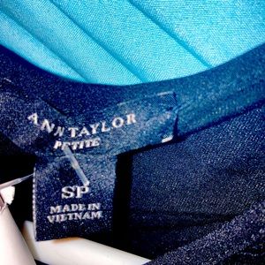Ann Taylor black short sleeve blouse fancy beautiful never worn